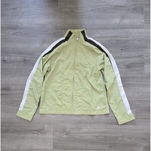 Vintage Y2K Nike Windbreaker Track Jacket Juniors Size Large Rain Coat Full Zip